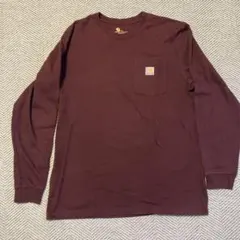 Carhartt バーガンディ 長袖Tシャツ M