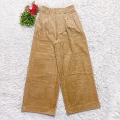 【イネド】 コーデュロイパンツ カジュアル （M） 可愛い ワイドパンツ 綿