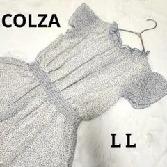C.O.L.Z.A　コルザ 小花柄ワンピース ♡フリルネック シャーリングのサムネイル