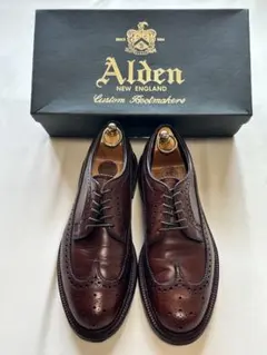 【美品良靴】ALDEN BURGUNDY CALF WINGTIP8のサムネイル