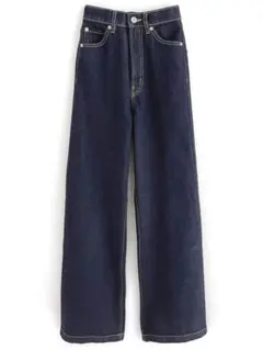 GRL ハイウエストセミワイドデニムパンツ fo1843