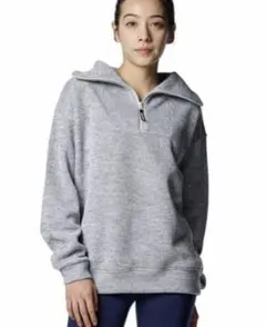 2025新品 UNDER ARMOUR セーターグレー ハーフジップ トップスS