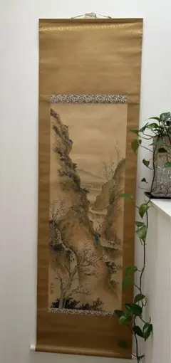 掛け軸 上村朝山 作 『 柿 』 絹本 希少 軸装 茶道具 掛軸 美品 です。 掛け軸 上村朝山 作 『 柿 』 絹本 希少 軸装 茶道具 掛軸 美品 です