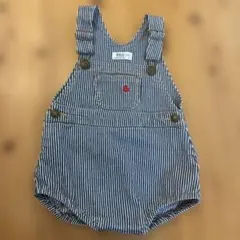 Polo Baby ストライプロンパース 70 オーバーオール