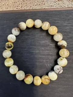 T-776天然無処理　アンバー　本琥珀　蜜蝋　白蝋　ミルキィ　ブレスレット