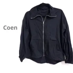 定価5,940円coen 撥水シアーリップナイロンスタンドブルゾンM黒のサムネイル