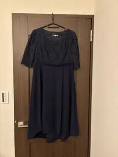 SWEET MOMMY ネイビー マタニティ　授乳服　フォーマル　ドレス M