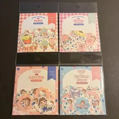 新品　ペコ PEKO　サンリオ キティ　和紙フレーク シール　全４種