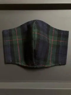 キッズ用布マスク＊タータンチェック＊グリーン