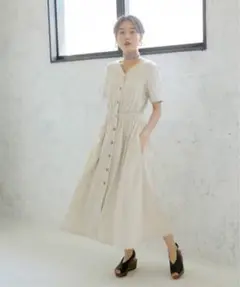 LOWRYS FARM アサコンマエボタンワンピース
