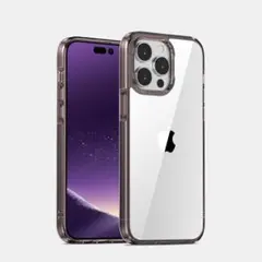iPhone14Pro スマホケース 透明 クリア 衝撃吸収 ブラウン