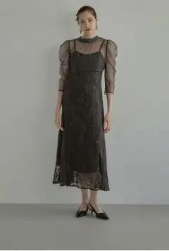ANDRESD ヴィンテージドレス チャコール セット 結婚式 お呼ばれ