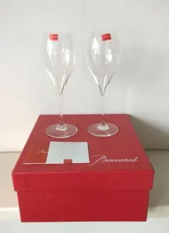 ☆彡Baccarat（バカラ）ワイングラス ペア クリスタルグラス 赤箱付き