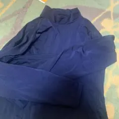 ネイビー タートルネック 長袖アンダーシャツ