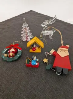 クリスマス オーナメント レトロ 6個