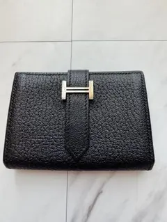 HERMES べアン　ミニ　シェーブル　K刻印　ブラック