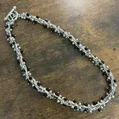 希少 メキシコ オニキス DNA ネックレス ユニセックス シルバー925