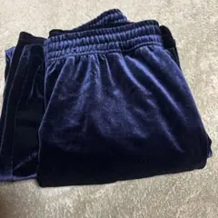 UNIQLO ソフトベロアイージーパンツ　ネイビー