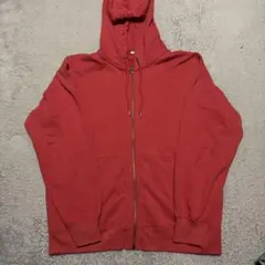 ユニクロ　ジップパーカー　レッド　L