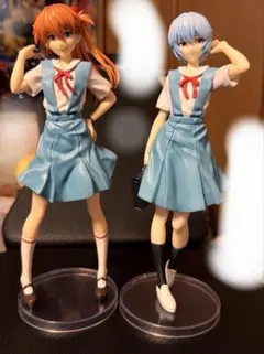 エヴァンゲリオン　一番くじ　フィギュア　制服　綾波レイ　式波　アスカ　セット