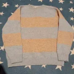 青ベージュの、ニットセーター　エムサイズ