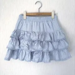 Chico チコ ティアードフリルミニスカート ブルー 水色のサムネイル