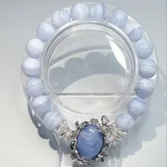 【レア！】ブルーレースアゲート　天然石　パワーストーン【人間関係】週末セール！