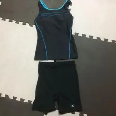 Mizuno スポーツ用水着 タンクトップとショートパンツセット Oサイズ