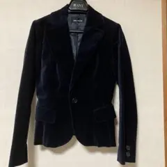 美品　ビロードジャケット　紺色　レディースS