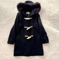 FRAY I.D フォックスファー付き ダッフルコート ネイビー サイズ0