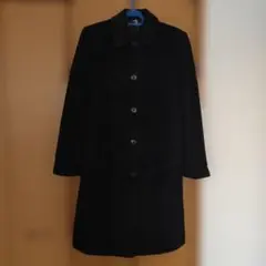 【3月8日までお値下げ中】ロングコート　ブラック　ウールアンゴラ混　Ｌサイズ