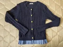 【未使用に近い】earth music&ecology ネイビー カーディガン