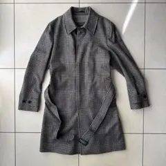 TOMORROWLAND チェック柄 チェスターコート グレー系
