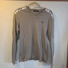 BURBERRY BLACK LABEL Vネック長袖シャツ カーキ サイズ2