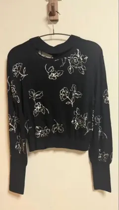 SNIDEL 半袖ニット ネイビー F 青山限定 - メルカリ