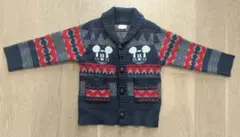 ディズニー ミッキーマウス柄カーディガン 100cm