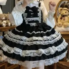 ロリータジャンパースカート フリルワンピース