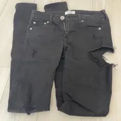 デニム/GYDA・SIDE RIPPED スキニーデニムパンツ