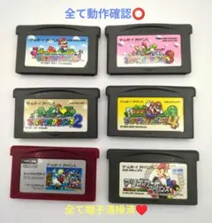 【動作確認⭕️】スーパーマリオアドバンス1,2,3,4+初代+マリオカート計6本