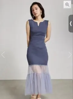 rienda チュールマーメイドKnit OP リエンダ　ニットワンピース