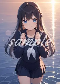 r-34[4K 高画質] かわいい イラスト アニメ A4ポスター コスプレ