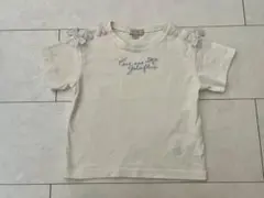anyFAM リボン付きホワイトTシャツ 100cm