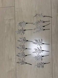 シルバー葉っぱヘッドドレスパーツ12個セット