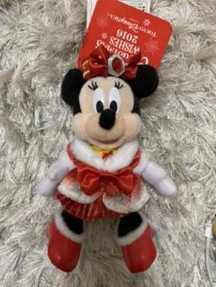 Christmas wishes ミニーちゃん　ぬいぐるみバッジ