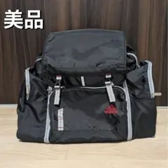 【美品】アディダス 大容量 リュック 林間学校 ロゴ刺繍 ブラック