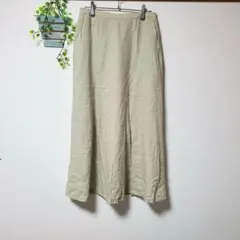 GU ジーユー【L】レディース ❤️ ロングスカート ウエストゴム 麻×レーヨン