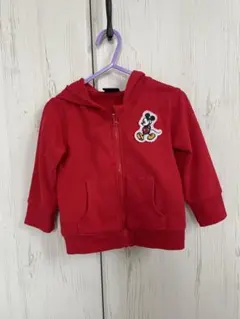 ミッキーマウス 赤 フード付きトレーナー