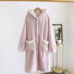 ♡冬 耳付き もこもこ ルームウェア カーディガン　ピンク プレゼント