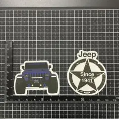 防水ステッカー 『え24』 ジープ Jeep マットタイプ ステッカー 2枚