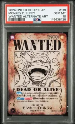PSA10 ワンピースカード ファミリーセット ルフィ キッド リーダー 連
